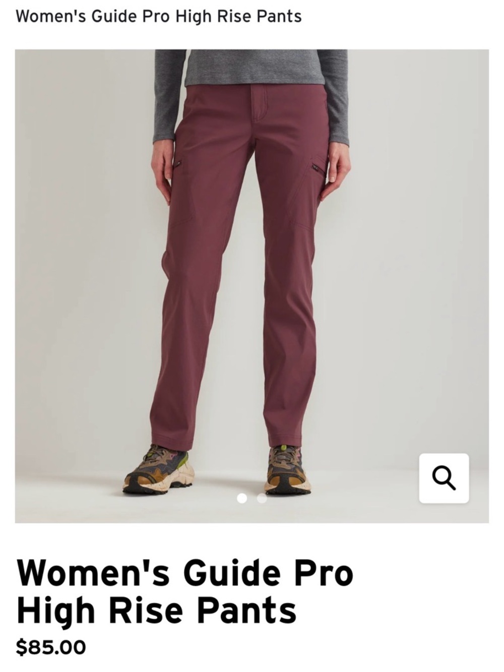 Eddie Bauer Women's Straight-Leg Guide Pro Pants in Berry